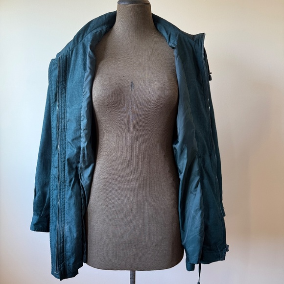 Gorgeous Vintage 90s Lightweight Dark teal oversized utility-style jacket - Picture 4 of 11
